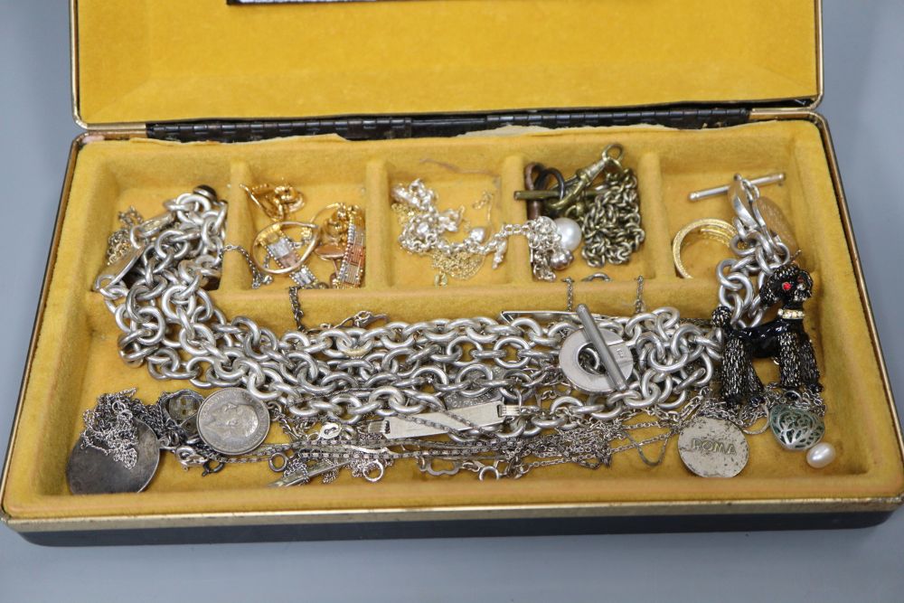 Mixed jewellery including 925 identity bracelets, 925 necklace, earrings etc.
